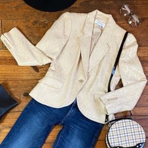 Calvin Klein Golden Jacquard Blazer 4